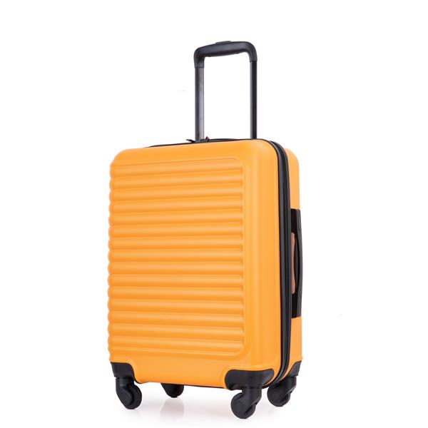 20" Carry on Luggage Lightweight Suitcase, Spinner Wheels, Orange