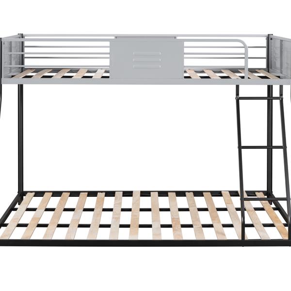 Metal Twin over Full Bunk Bed/ Heavy-duty Sturdy Metal/ Noise Reduced/ Safety Vent Board Guardrail/ CPC Certified/ No Box Spring Needed