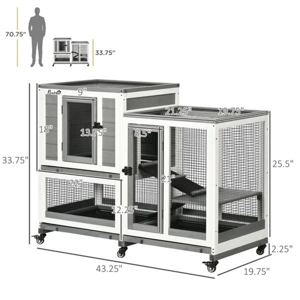 Wooden Rabbit Cage ( Amazon Shipping)（Prohibited by WalMart）