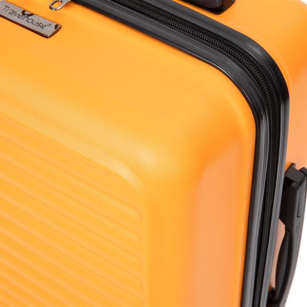 20" Carry on Luggage Lightweight Suitcase, Spinner Wheels, Orange