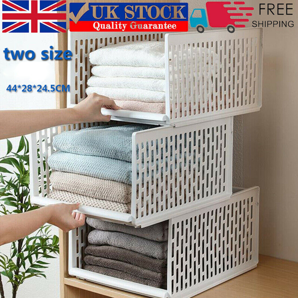 White wardrobe drawer storage cabinet clothes wardrobe stackable storage box