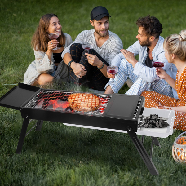 Portable BBQ Griddle, Foldable Kabob Barbecue  for Outdoor Hibachi BBQ Lamb Skewer Camping Barbecue Grill in Garden Backyard Party Picnic Travel（No shipments on weekends）