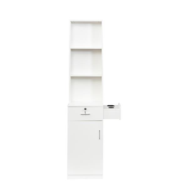 White modern simple hair desk, multi-layer storage, large storage space