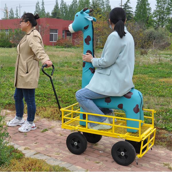 Tools cart Wagon Cart Garden cart trucks make it easier to transport firewood  Yellow