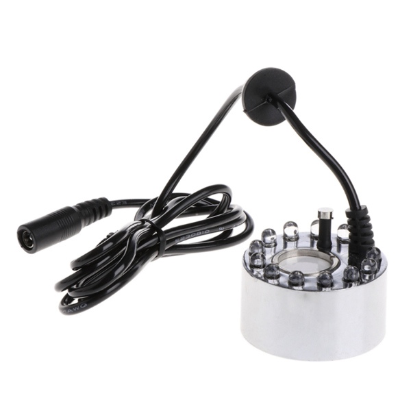 12 LED Ultrasonic Mist Maker Light Fogger Water Fountain Pond