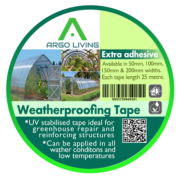 Polytunnel Greenhouse Clear Polythene Repair Tape 5cm, 10cm, 15cm, 20cm x 25m Lenght