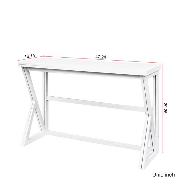 Winsome Wood Drop Leaf High Table, white