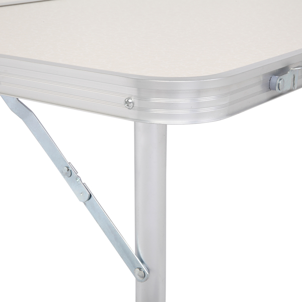 90 x 60 x 70cm Home Use Aluminum Alloy Folding Table White