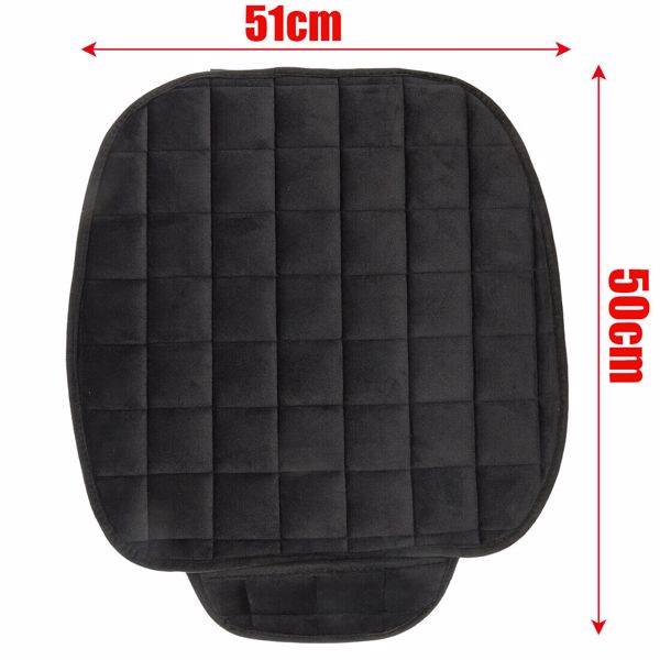 2X Car Front Row Seat Cover Pad Plush Lattice Protector Cushions Mat Universal