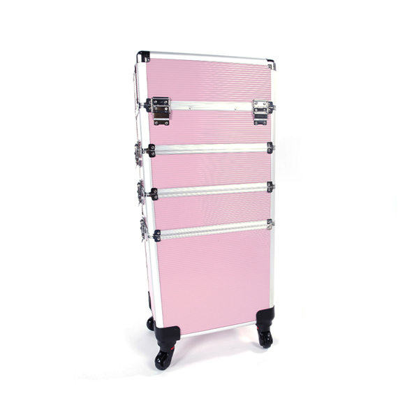 4 in 1 Aluminum Cosmetic Makeup Case Tattoo Box Pink