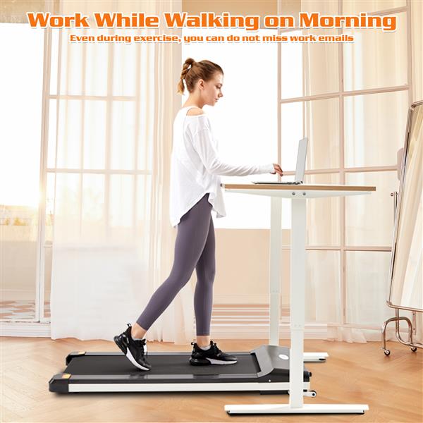 Walking Pad Treadmill Under Desk for Home Office Fitness, Mini Portable Treadmill with APP Remote Control and 16 Inch Running Area(Note: Forbidden to sell on Amazon)