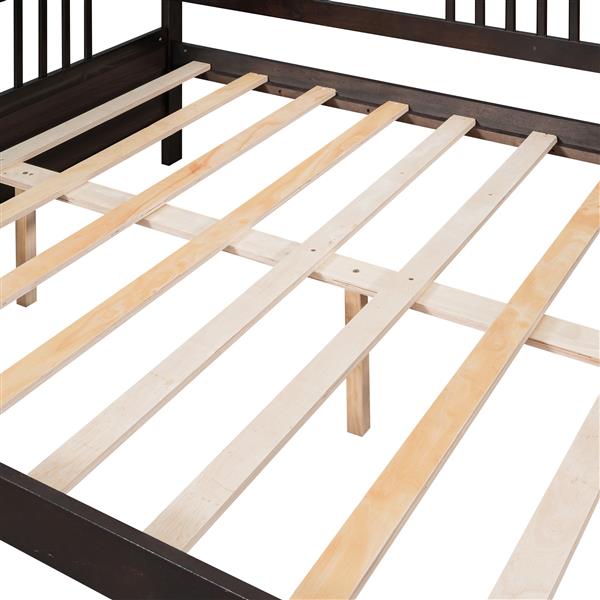 Full Size Daybed with Support Legs, Espresso