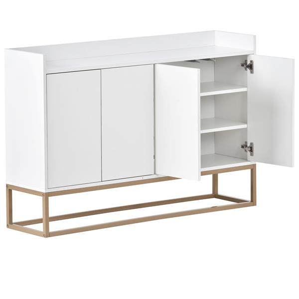 Modern Sideboard Elegant Buffet Cabinet with Large Storage Space for Dining Room, Entryway (White)