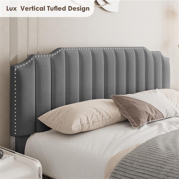 LIFT UP QUEEN SIZE BED VELVET GREY