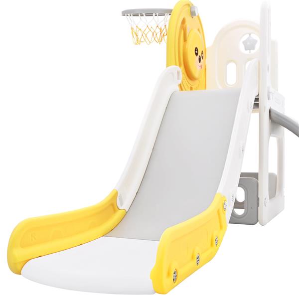 Toddler Climber and Slide Set 4 in 1, Kids Playground Climber  Slide Playset with Basketball Hoop Play Combination for Babies Indoor & Outdoor