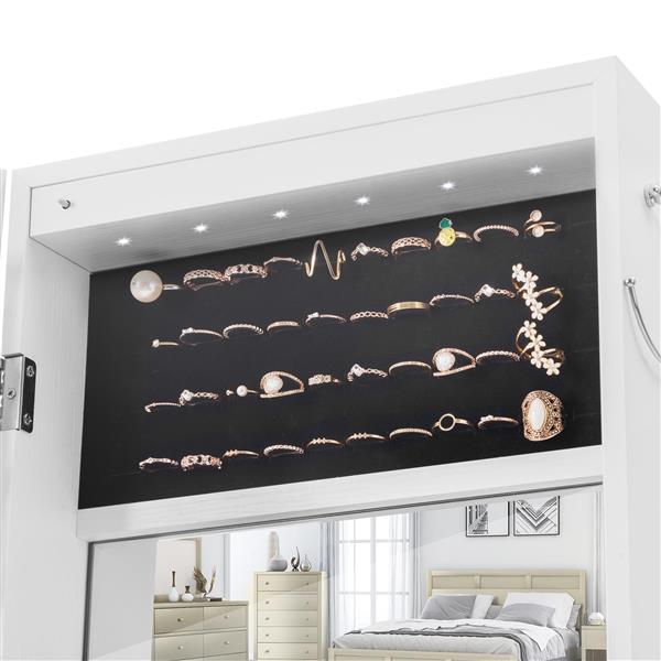 Fashion Simple Jewelry Storage Mirror Cabinet With LED Lights,For Living Room Or Bedroom