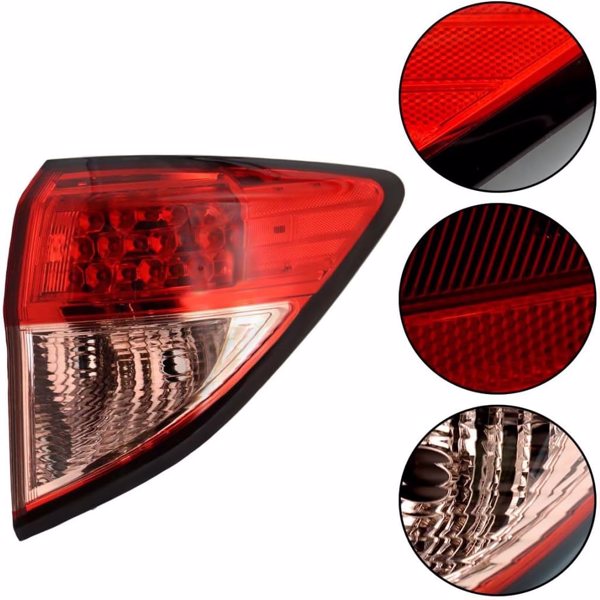 Left Driver Side Tail Light Assembly Fit for 2016-2022 Honda HR-V HRV Sedan Outer Taillight Rear Lamp, OE #:33552-T7S-A01,HO2804109