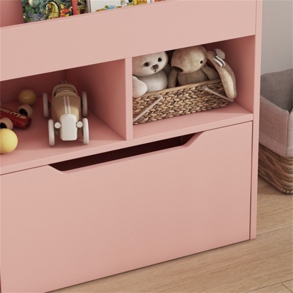 Kids Shelf Book/Storage Cabinet-Pink