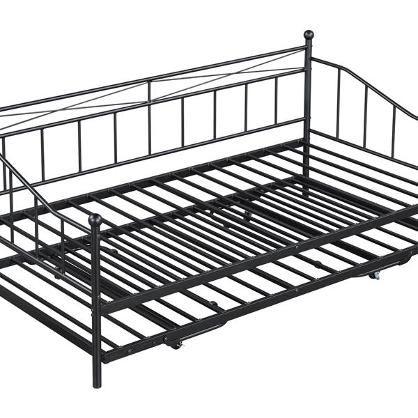 Metal Daybed with Pop-up Trundle