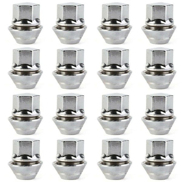 20pcs Chrome Wheel Lug Nuts Tapered Seat Hex Bolt for Ford Focus Alloy Wheel