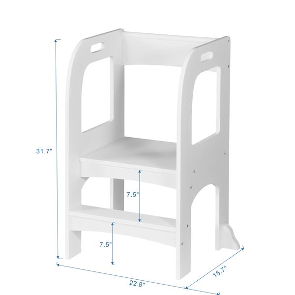 Child Standing Tower, Step Stools for Kids, Toddler Step Stool for Kitchen Counter, White