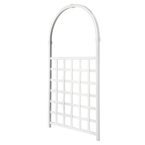 Garden Trellis 42"W x 75"H for Climbing Plants, Vinyl Trellis Indoor Outdoor Plant Support for Vines, Flowers, Vegetables, White