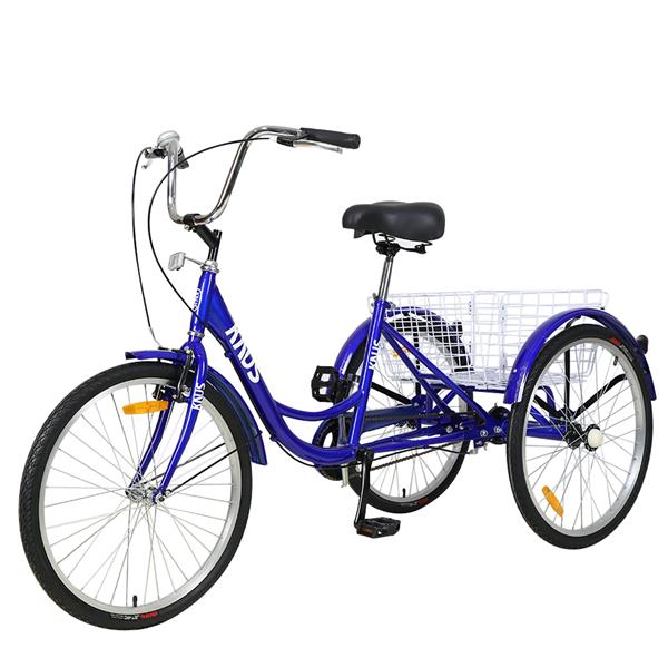 Adult Tricycle Trikes,3-Wheel Bikes,26 Inch Wheels Cruiser Bicycles with Large Shopping Basket for Women and Men