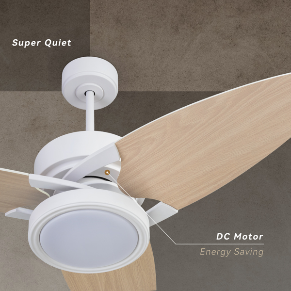 Light Pro 52 in. LED Indoor White Smart Ceiling Fan with Remote Control [Unable to ship on weekends, please note that]