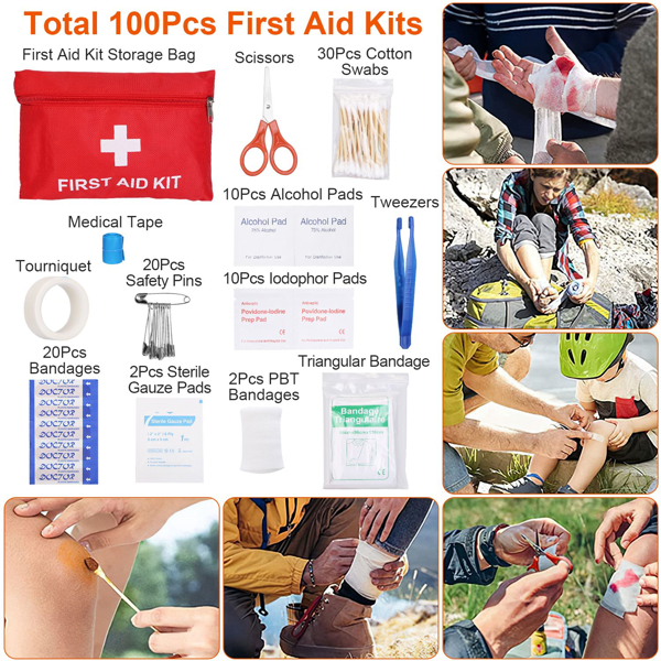  125 in 1 Survival Kits, Gifts for Men, Professional Survival Gear Equipment Tools First Aid Supplies for SOS Emergency Tactical Hiking Hunting Disaster Camping Adventures（No shipments on weekends）