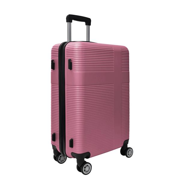 Luggage 4 Piece Set with Spinner Wheels, Hardshell Lightweight Suitcase with TSA Lock,Checked Luggage,Pink(12/20/24/28in)