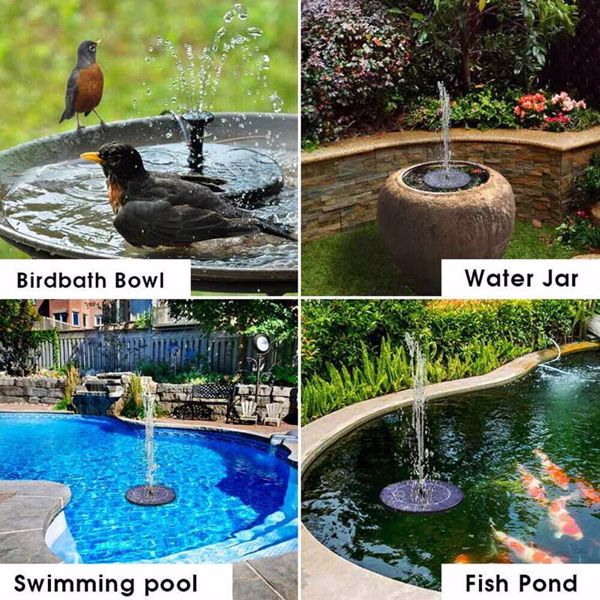 300L/H Solar Powered Water Pump Garden Pool Pond 8LED Fish Aquarium Fountain 3W