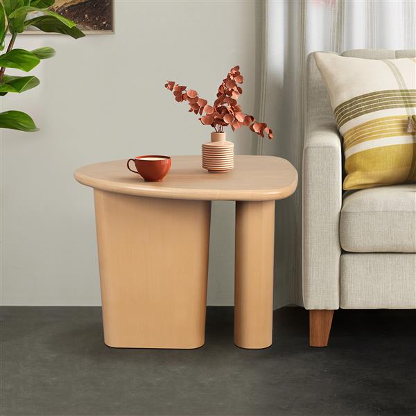 Tapered Tabletop Side Table(NATURAL WOOD)