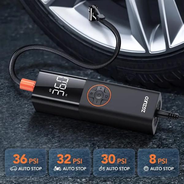  Multifunctional Car Inflation Pump Mini Intelligent Handheld Car Portable Inflation Pump Digital Display Fast Charging Wireless Inflation Pump