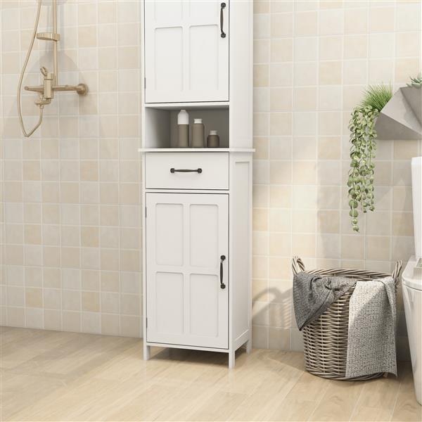 Double Door Narrow Height Slim Floor Standing Cabinet