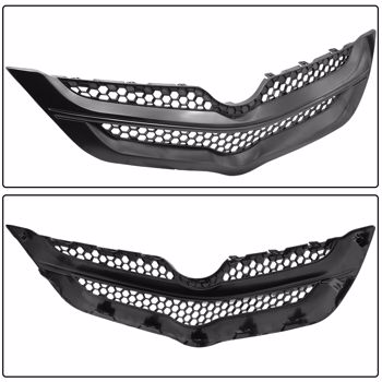 Front Upper + Lower Bumper Grill Grille Set For 2007 2008 Toyota Yaris Sedan