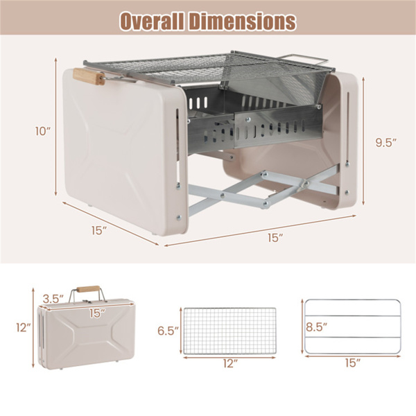 Outdoor BBQ Grill Beige