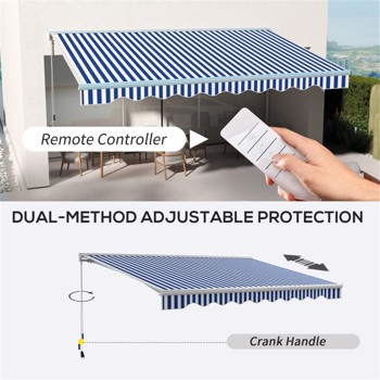 Electric Awning  /Patio Retractable Awning  -AS ( Amazon Shipping)（Prohibited by WalMart）