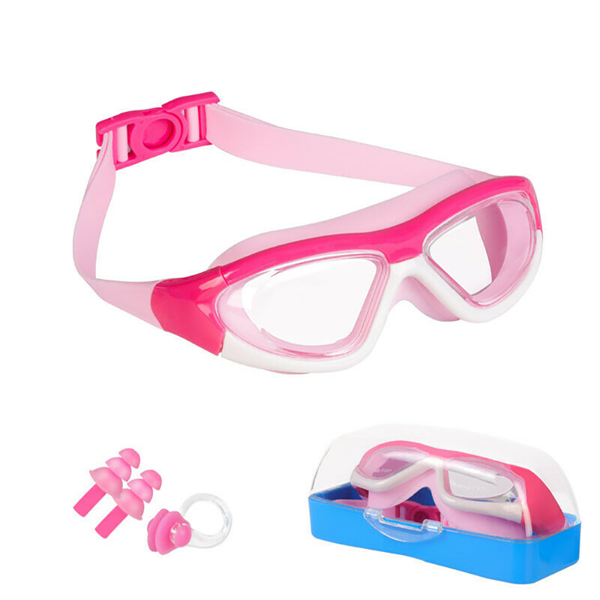 Children's anti-fog swimming goggles pink swimming pool goggles suitable for teenagers and children swimmers hot sale