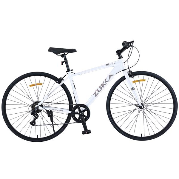 7 Speed Hybrid Bike Aluminum Alloy Frame C-Brake 700C Road Bike For men women's City Bicycle