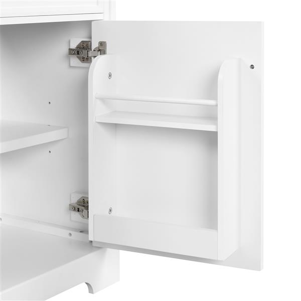 20" Bathroom Vanity with Sink, Bathroom Cabinet with Soft Closing Door, Storage Rack and Adjustable Shelve, White