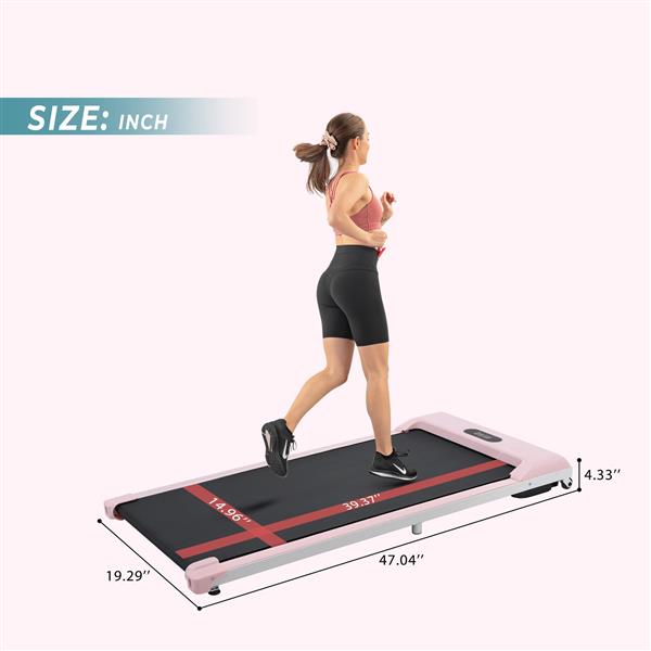 2 合 1 办公桌下电动跑步机 2.5HP，遥控器，显示屏，步行慢跑跑步机健身器材，适用于家庭健身房办公室-21