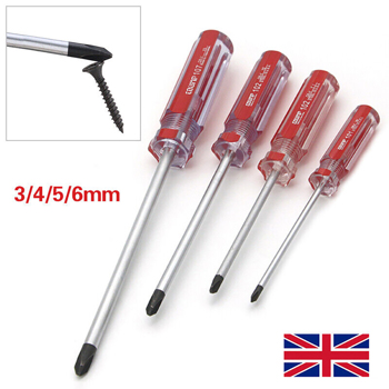 4X 3/4/5/6mm Y-shaped Tri-wing Screwdriver Nonslip Grip Steel Black Magnetic