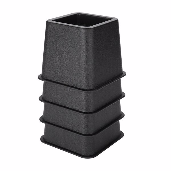 4X 3" Heavy Duty Bed Chair Risers Feet Leg Lift Furniture Extra Raisers Stand UK