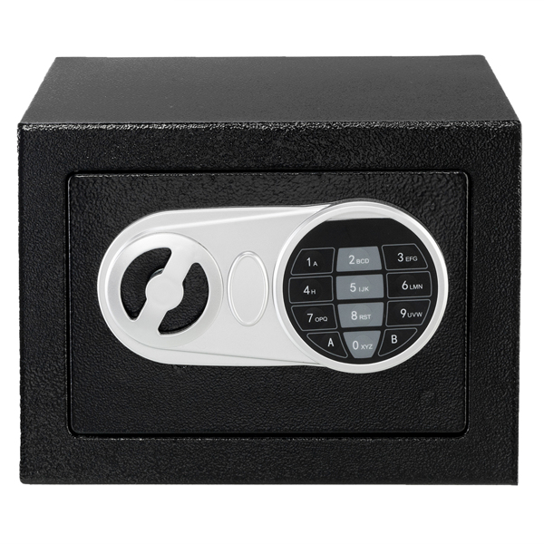 17E Home Use Upgraded Electronic Password Steel Plate Safe Box Black 