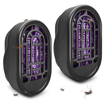 2 Pack Bug Zapper Indoor home use electronic fly light,portable mosquito, fruit flies, flying insects, non-toxic, silent, effective operation of ultraviolet insect killer，No shipment on weekends