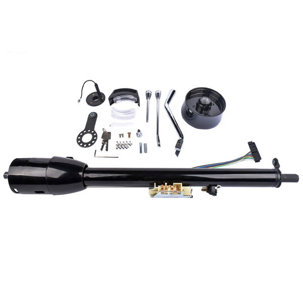 30'' Automatic Tilt Steering Column with Key + 9 Holes Steering Wheels Adapter