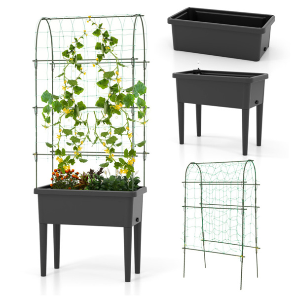 Garden bed elevated flowerpot