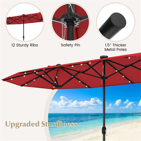 13 Feet Umbrella with LED Lights 