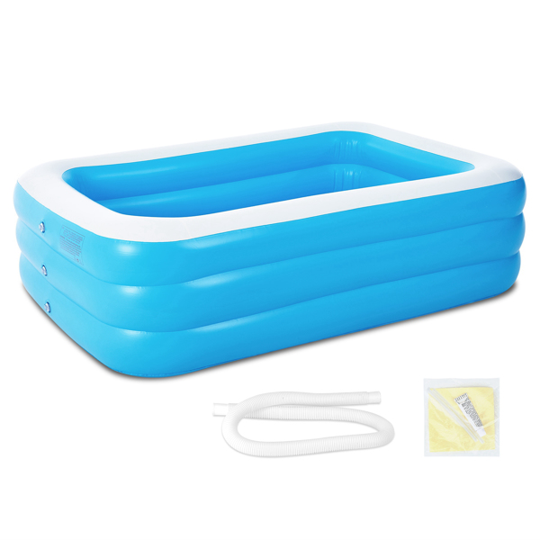 Inflatable Swimming Pools Inflatable Lounge Pool for Kids Baby Adult Inflatable Water Ball Pool for Outdoor Garden Backyard Summer Water Party 120*72*24in（No shipments on weekends）