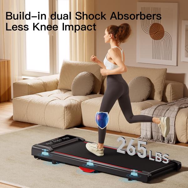 2-in-1 Walking Pad, Under Desk Treadmill, 2.5 HP Ultra Quiet Brushless Motor, 265 LBS Capacity, for Home Exercise Workout 